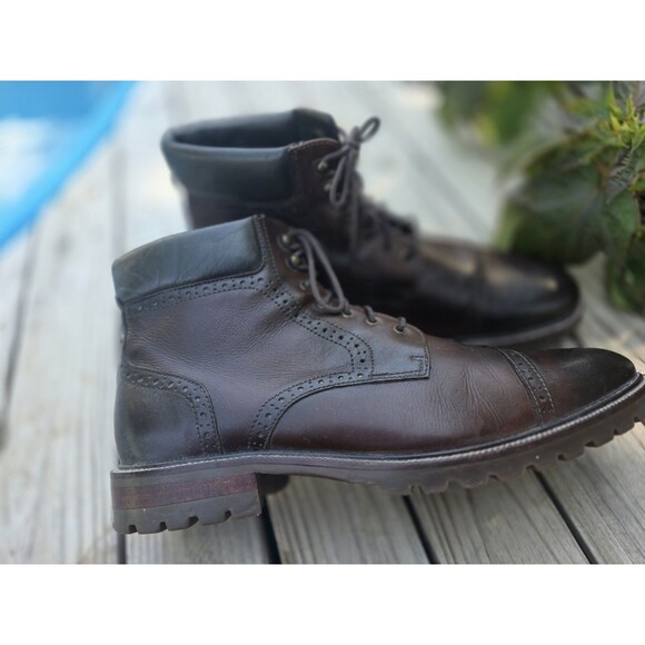 Men\'s Leather Johnston & Murphy Lace-Up Boots Sixe 11.5 M main image 3